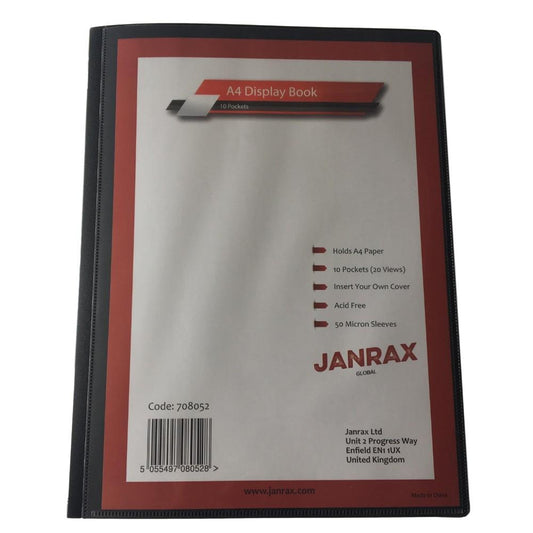 A4 Presentation Display Book 10 Pockets (20 Views) by Janrax