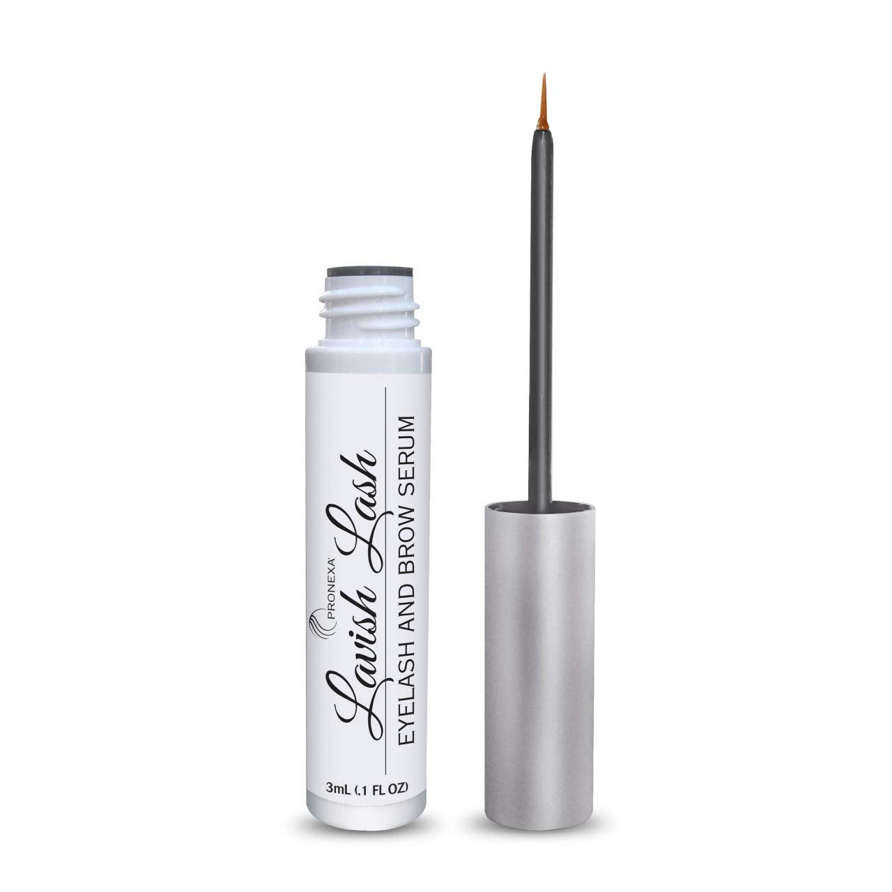 Pronexa Hairgenics Lavish Lash (3ml, 3 Month Supply) Ð Eyelash Growth Enhancer & Brow Serum with Natural Peptides for Long, Thick Lashes and Eyebrows! Dermatologist Certified & Hypoallergenic.