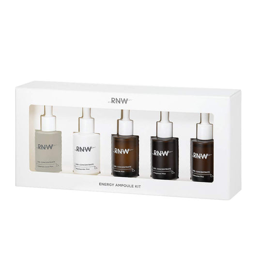 RNW Energy Ampoule Kit SET (0.3 fl.oz * 5 Mini Ampoules) | Ceramide, 4-Terpineol, Hyaluronic Acid, Niacinamide, Adenosine Serum | Korean Intensive Skin Care