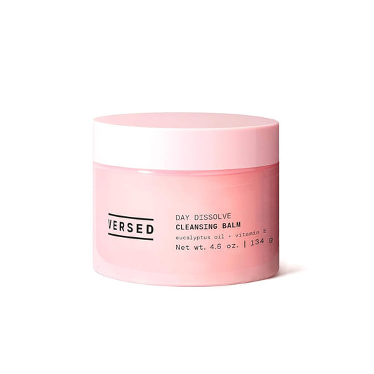 Versed Day Dissolve Cleansing Balm, Jumbo - Residue-Free Makeup Remover & Milk Cleanser with Eucalyptus Oil + Vitamin E - Eye Safe Oil Based Balm Cleanser for All Skin Types - Vegan (4.6 Fl Oz)