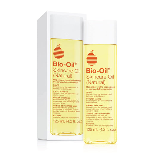 Bio-Oil Skincare Oil, Serum for Scars and Stretchmarks, Face Body Moisturizer Dry Skin, with Organic Jojoba Oil Vitamin E, Natural Rosehip For All Skin Types, 4.2 oz