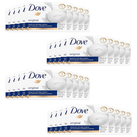 Dove Beauty Bar Gentle Skin Cleanser Moisturizing for Gentle Soft Skin Care Original Made With 1/4 Moisturizing Cream 2.6 oz, 36 Bars