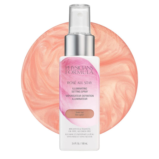 Physicians Formula RosŽ All Stay Illuminating Setting Spray For Makeup, Oil-Free, Alcohol-Free, Antioxidants | Dermatologist Tested, Clinicially Tested
