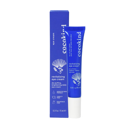 Revitalizing Eye Cream by Cocokind, Depuff & Reduce Fine Lines and Wrinkles, Cream for Firmer and Brighter Looking Eye Area, Hydrating with a Cool Metal Applicator Tip, 0.5 Fl Oz