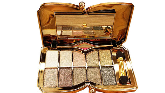 UIFCB Bernecy Glitter Eyeshadow Palette,10 Colors Sparkle Shimmer Eye Shadow Highly Pigmented Long Lasting Makeup Set Gold (Type 5), Small, Powder