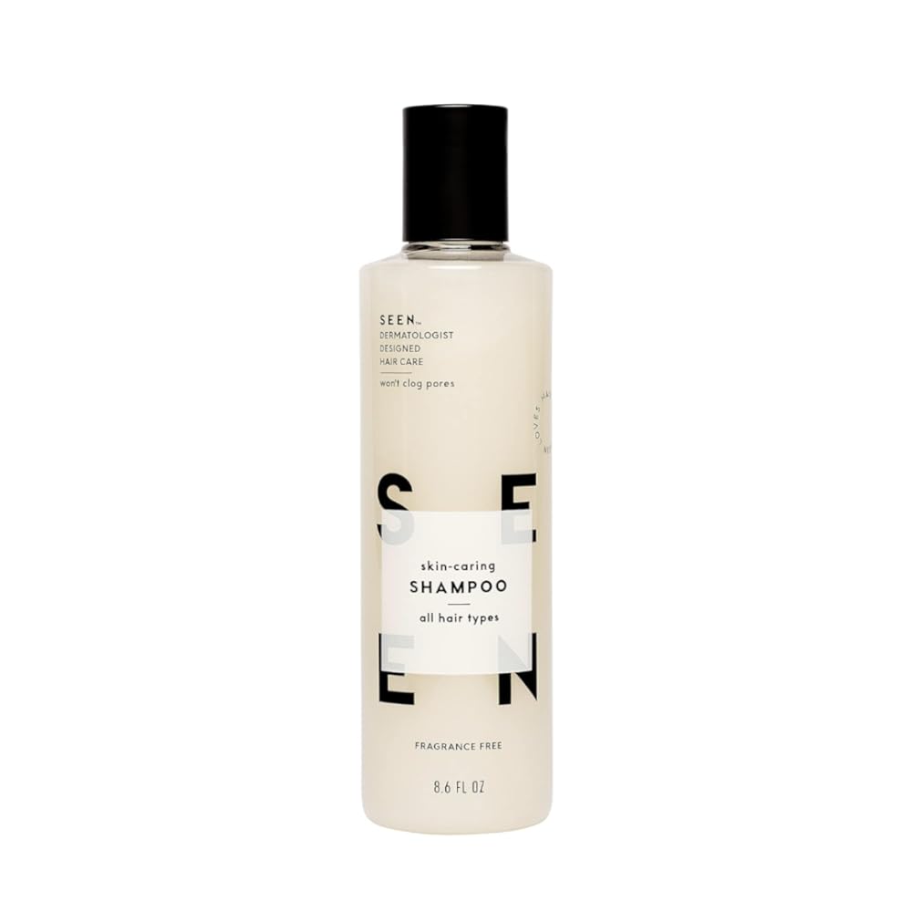 SEEN Shampoo, Fragrance Free - Non-Comedogenic & Sulfate-Free Hair Shampoo- Dermatologist-Developed - Safe for Sensitive, Eczema & Acne Prone Skin