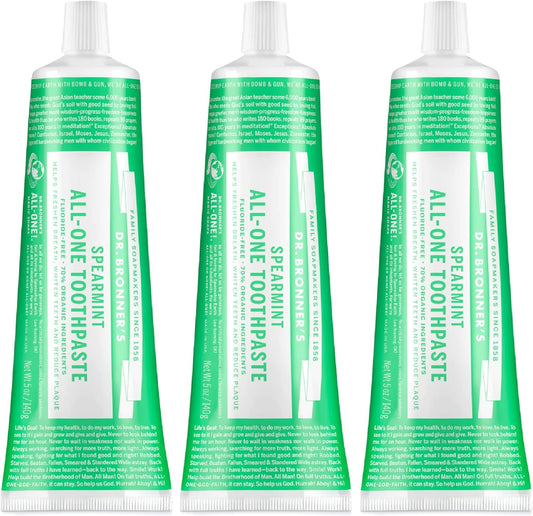 Dr. BronnerÕs - All-One Toothpaste (Spearmint, 5 Ounce,3-Pack)