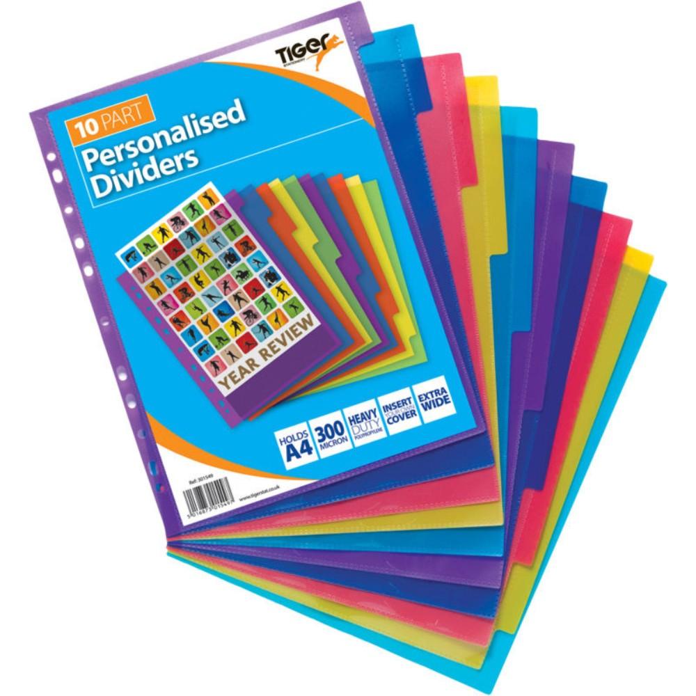 A4 Extra Wide Presentation 10 Part PP Dividers