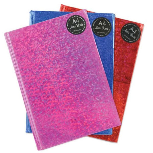 A4 Holographic 120 page Hardback Notebook